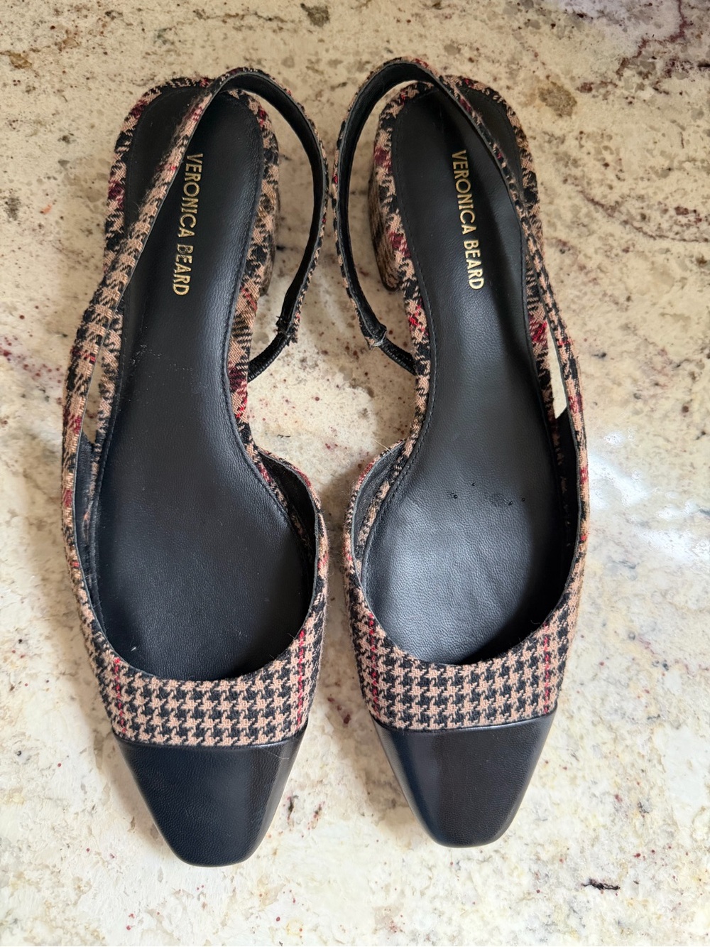 Veronica Beard $375 Women's Cecile Houndstooth Slingback Block Heel 8M EUC - Picture 3 of 10